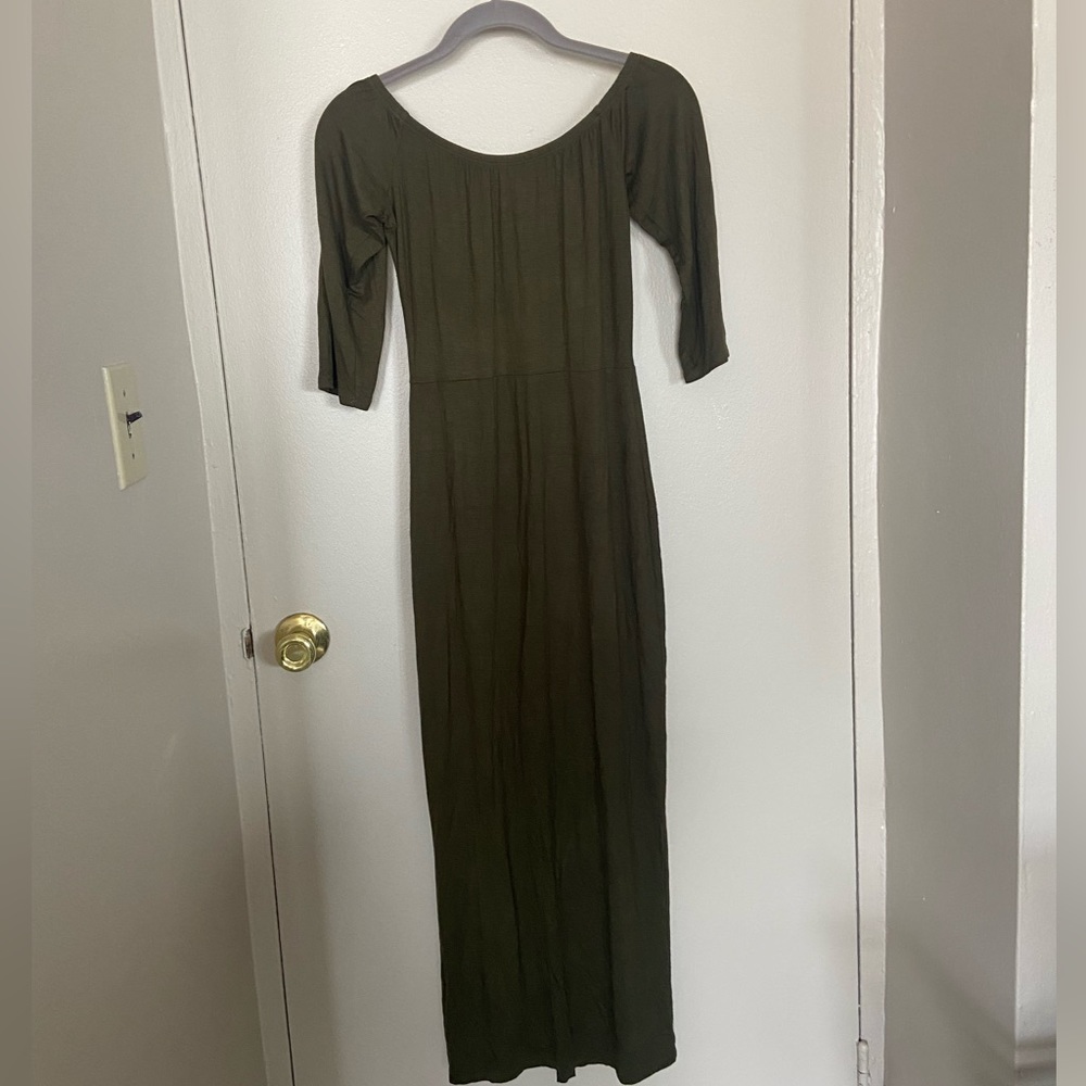 Bodycon Olive Green midi dress